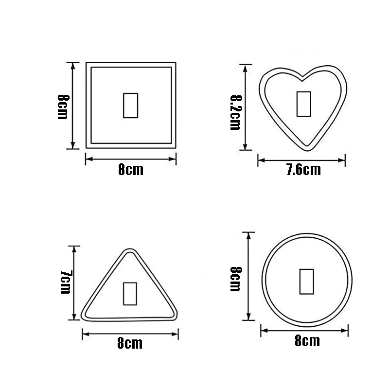 Stainless Steel Mousse Molds with Push Plate Circle Heart Square Mould DIY Rice Ball Jelly Cake Dessert Mould Baking Accessories