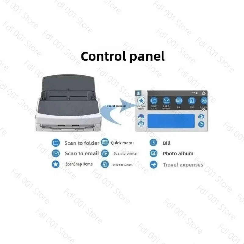 iX1600 iX1400 Scanner A4 Color Document Contract Invoice A3 Fold Scanning iX500 view 3