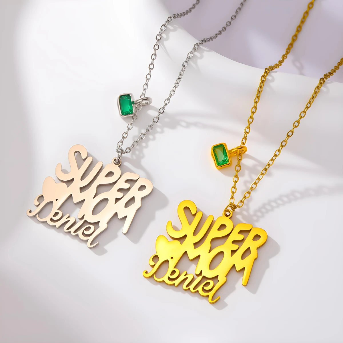 

Персонализированное ожерелье с подвеской из нержавеющей стали с именем для мамы, подарок на День матери, оптовая продажа