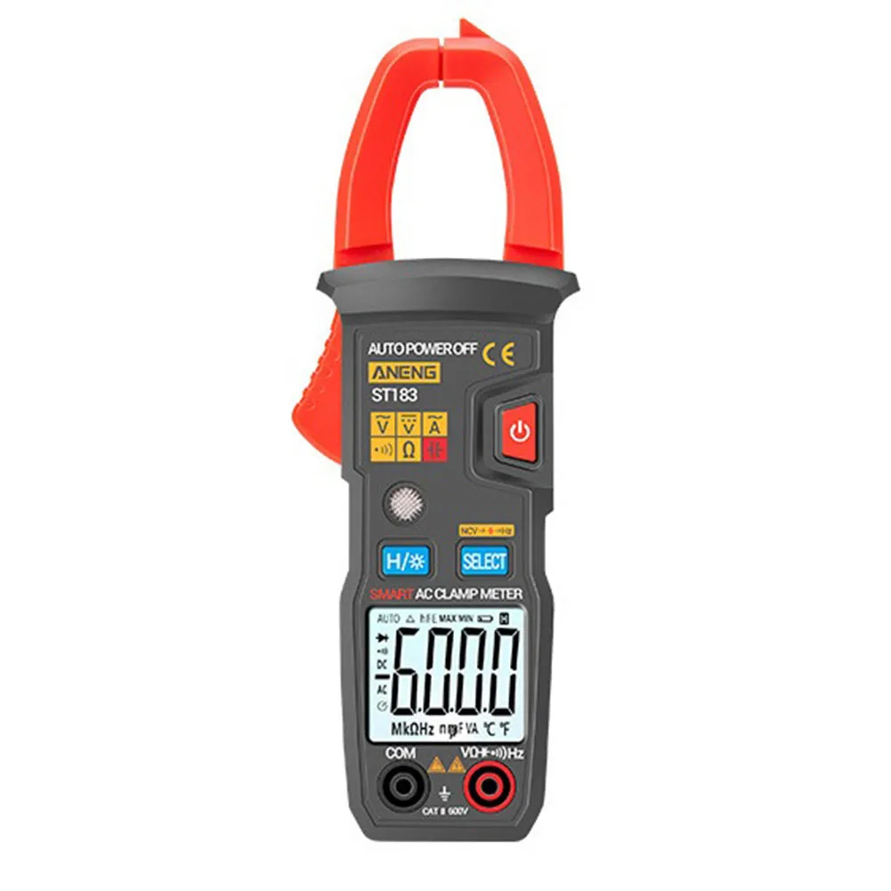 ST183 Professional Voltage Clamp Multimeter 600A ACDC Current Clamp Backlight Display High Accuracy Measurement