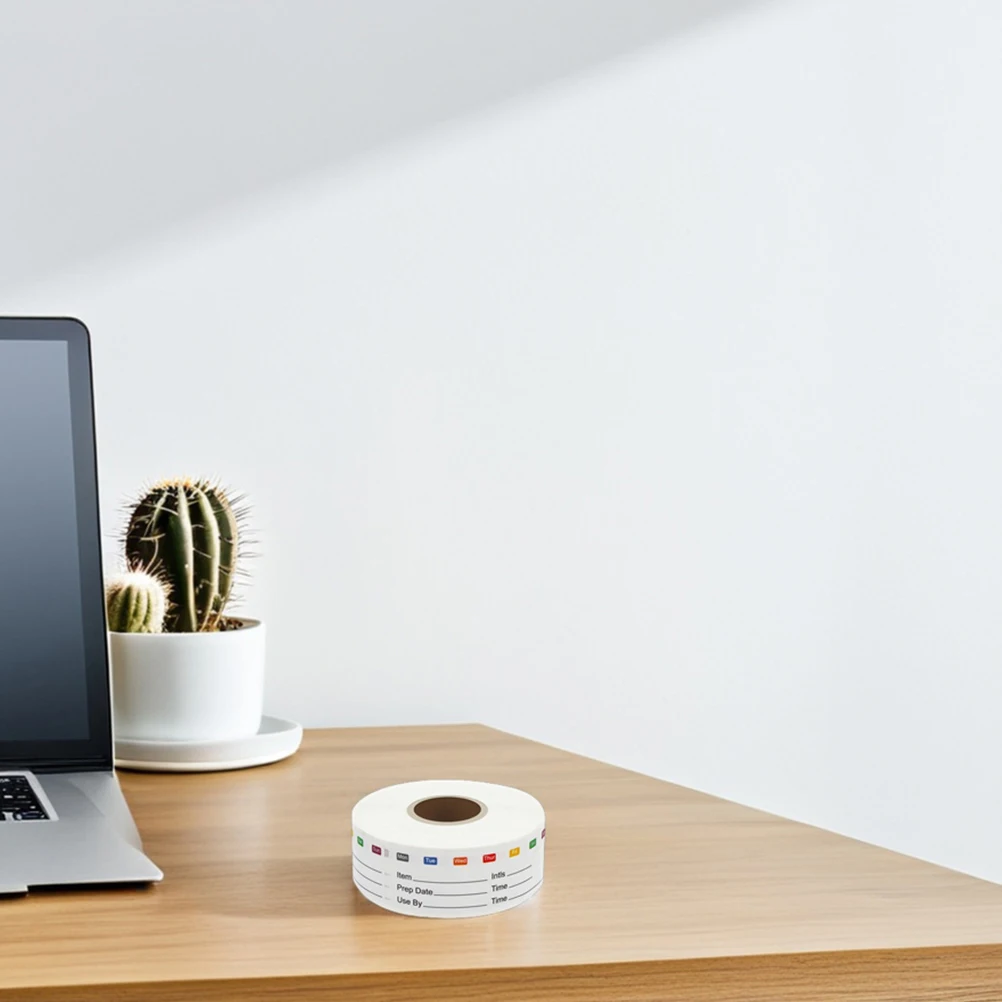 2 Rolls Kitchen Labels for Containers Removable Date Stickers Freezer Refrigerator Storage Food Jar Organizer Easy Peel No