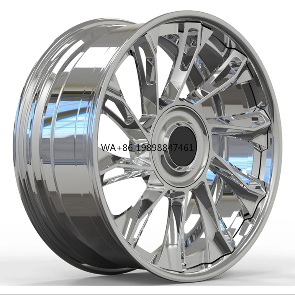 

Custom 2 Piece Wheels Rims Polished Silver Deep Concave Forged Wheels