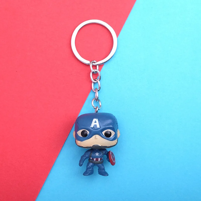 4 pezzi Marvel Spider-Man bambola carina ciondolo Action Figures Avengers Iron Man Capitan America portachiavi borsa portachiavi Decor regali per bambini