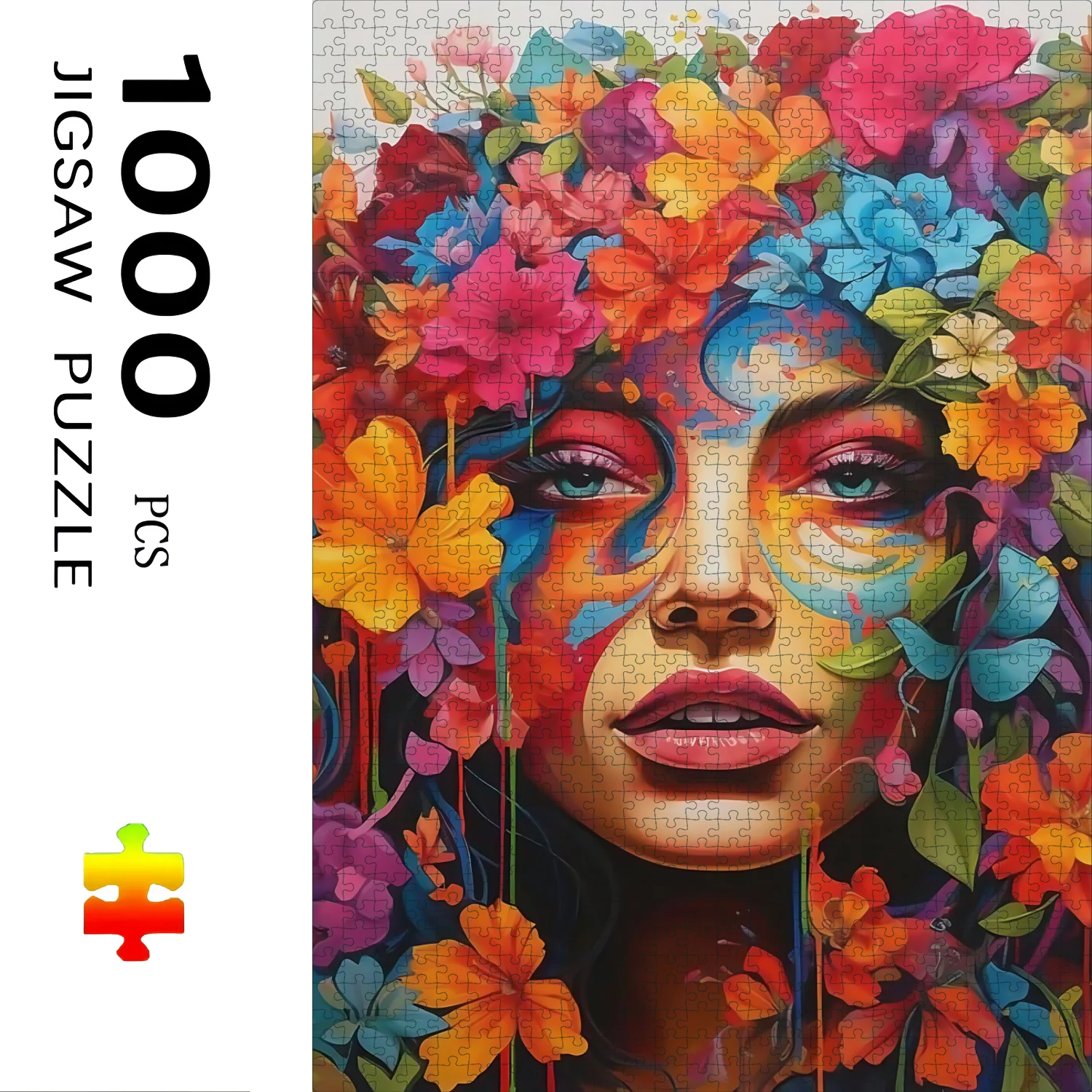 

1000 шт., абстрактный минималистичный дизайн с красивым женским узором, бумажная головоломка высокой сложности - большая интерактивная головоломка для взрослых и семьи