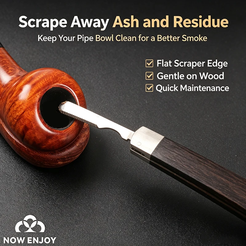 NOW ENJOY High-Q Tobacco Smoking Pipe Cleaner  Presser Pressing Rod 3-in-1 Tobacco Pipe Cleaner Smoking Tamper Tool view 5