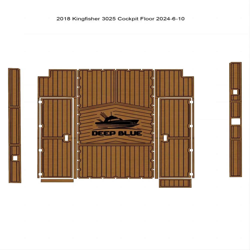 

2018 Kingfisher 3025 Cockpit Pad Boat EVA Foam Teak Deck Floor Mat Flooring SeaDek MarineMat Gatorstep Style Self Adhesive