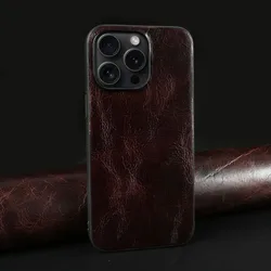 Luxury For Iphone 15 Pro Max Case Genuine Leather Cover Cases For iphone14Pro 12 11 XR XSMax Aesthetic Vintage Retro Phone Coque