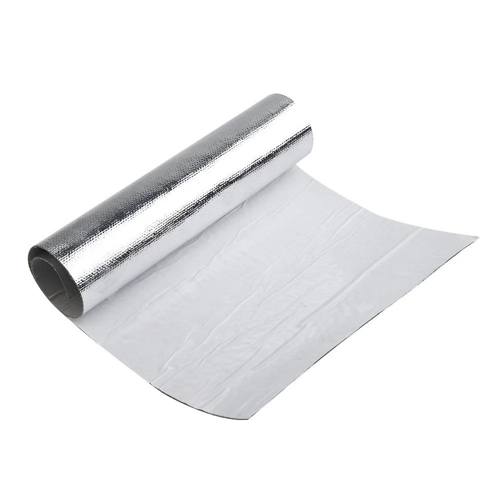 

Practical Useful Durable Car Heat Protection Film 1.4mm Part Heat Protection Heat Shield Hood Silver