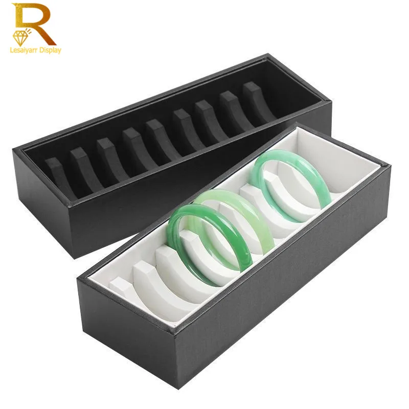 High Quality 10 Cells Jade Bracelet Display Box Jewelry Tray Holder Anklet Storage Case Bangle Showcase