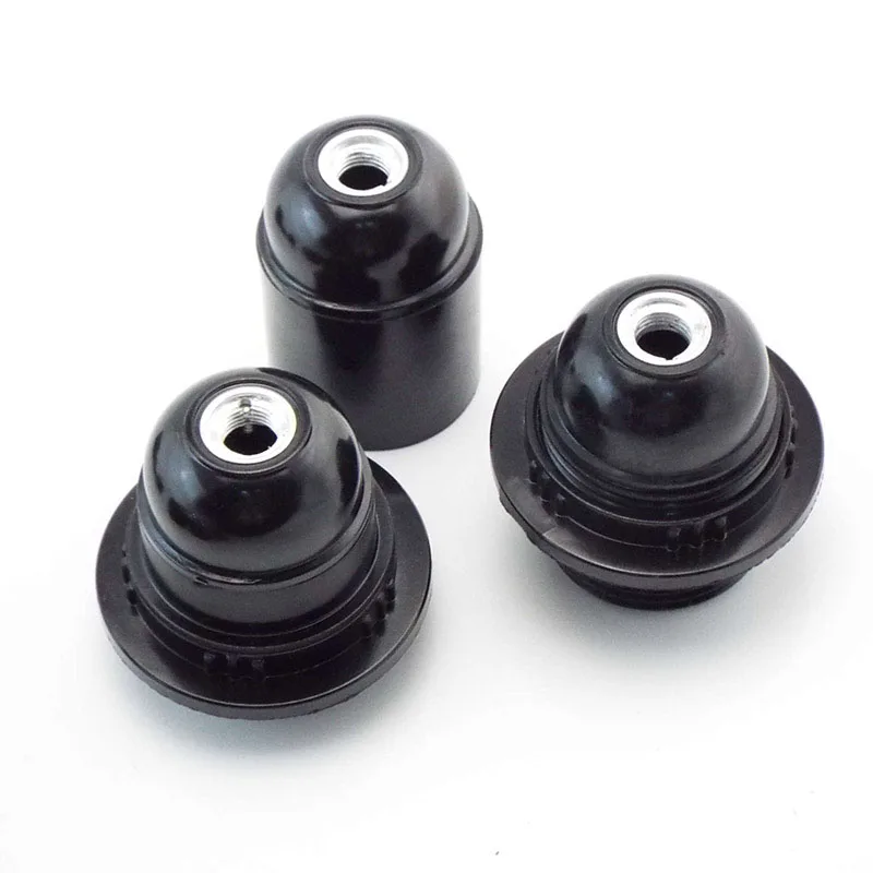 1/5pcs E27 E14 Half Full Tooth Screw Lamp Bulb Base Socket Plug Black Converter Light Power Pendant Cap 4A 250V Holder E27