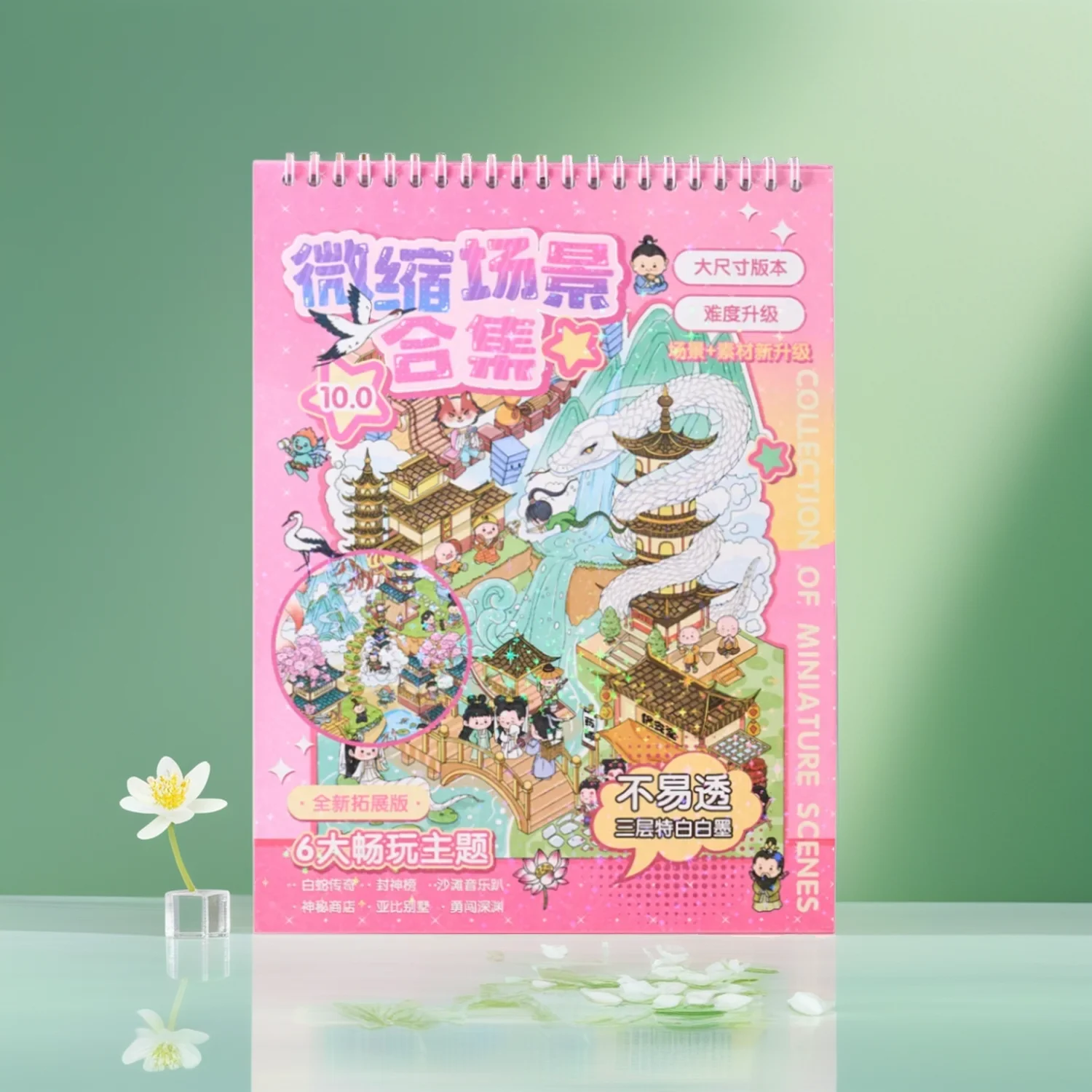 20 Blatt/Packung Serie 10.0 Breeze Town Scene Stickerbuch, lustiges Miniatur-Diorama, gestanzte Aufkleber, Bastelsammlung, Album