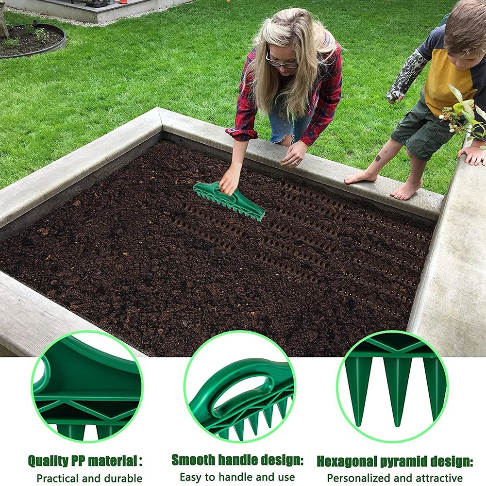 3Pcs/Set Handheld Seeds Planter 12 Holes Sowing Seeds Dispenser Adjustable Multifunctional Seed Spacer Tool Garden Hand Tool