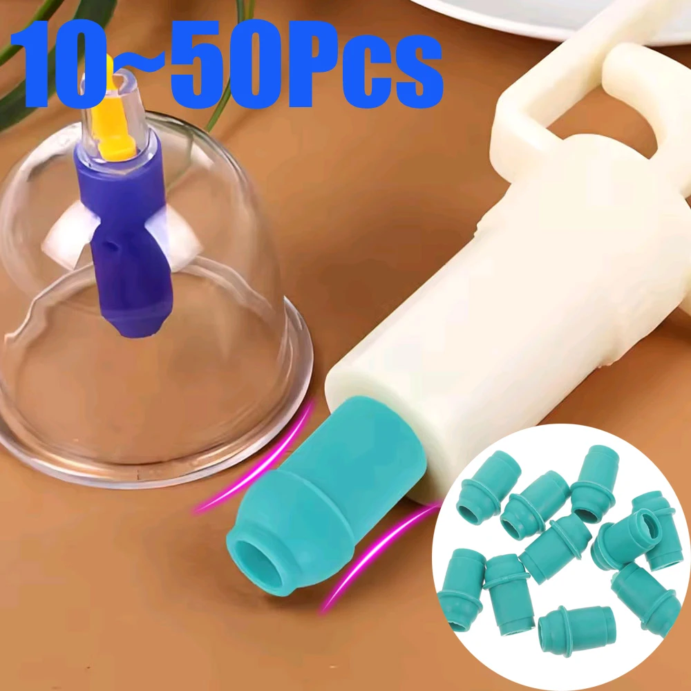 10/20/30/50pcs Cupping Device Connectors Vacuum Cupping Pump Nozzle Tips Cupping Hand Pump Connectors