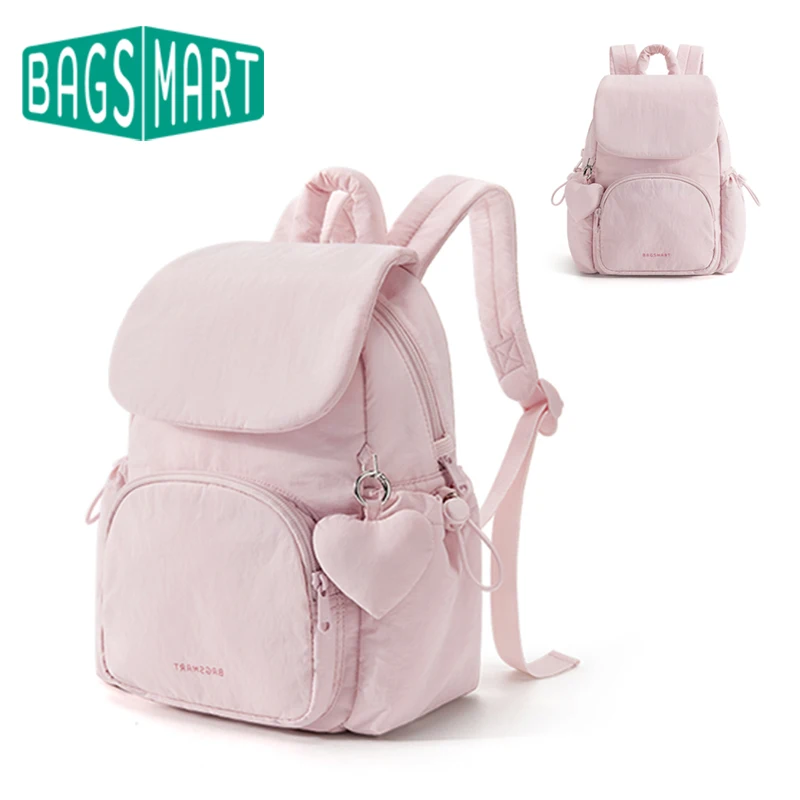 bagsmart-かわいいミニバックパック-女性用-軽量-防水-カジュアル-デイパック-大学-学校-ブックバッグ-通勤-オフィス-旅行用