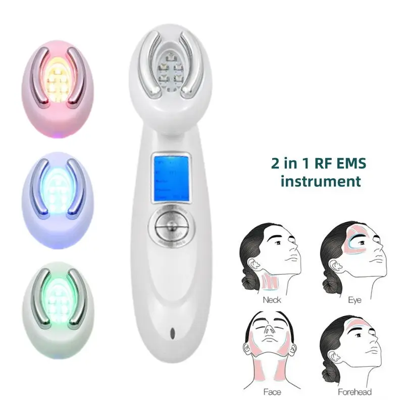 Face Lifting Neck Beauty RF Led Photon Device Skin Care Electric Anti-wrinkle Facial Neck Massage Machine