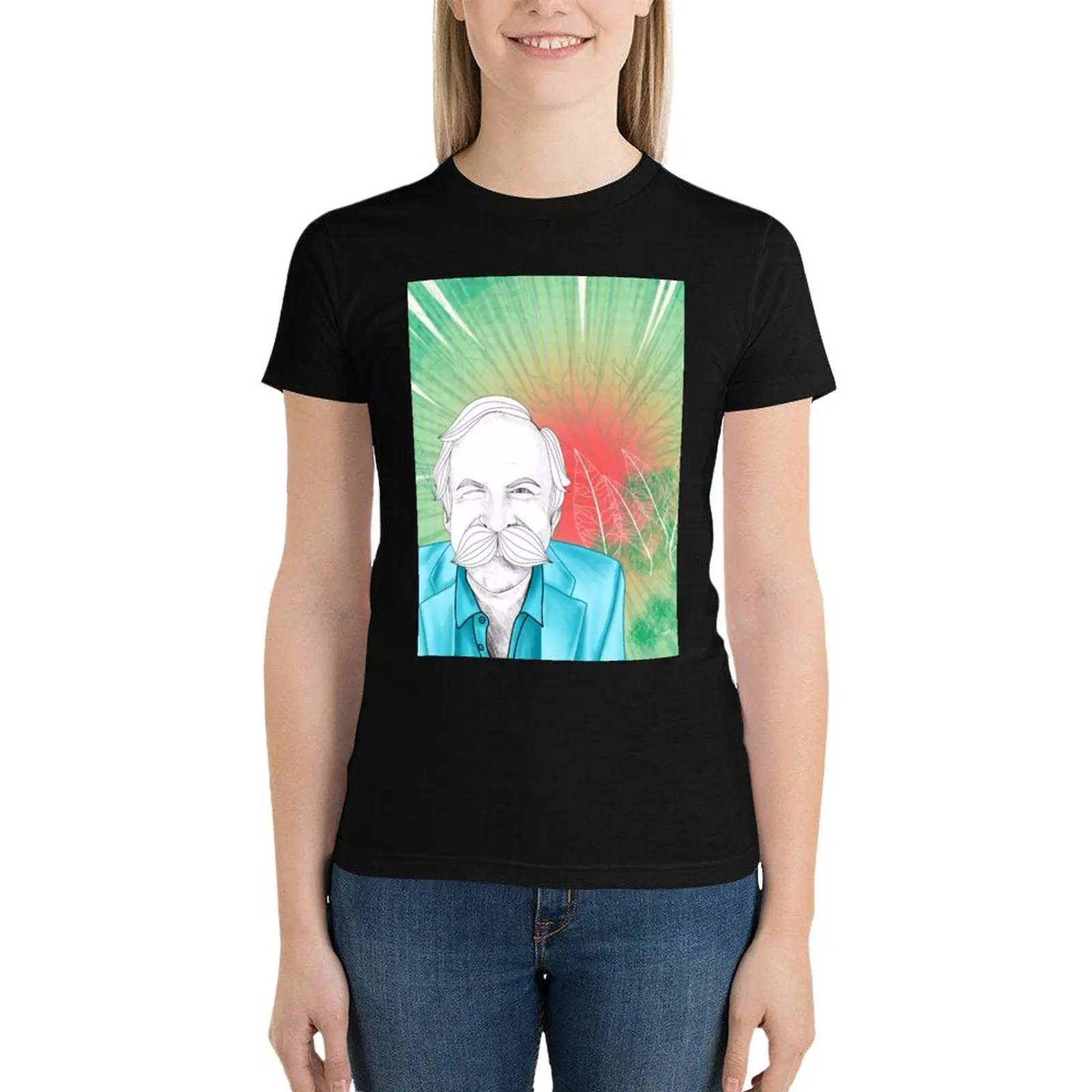 

Dick Strawbridge Portrait T-Shirt summer clothes graphics Women t shirt