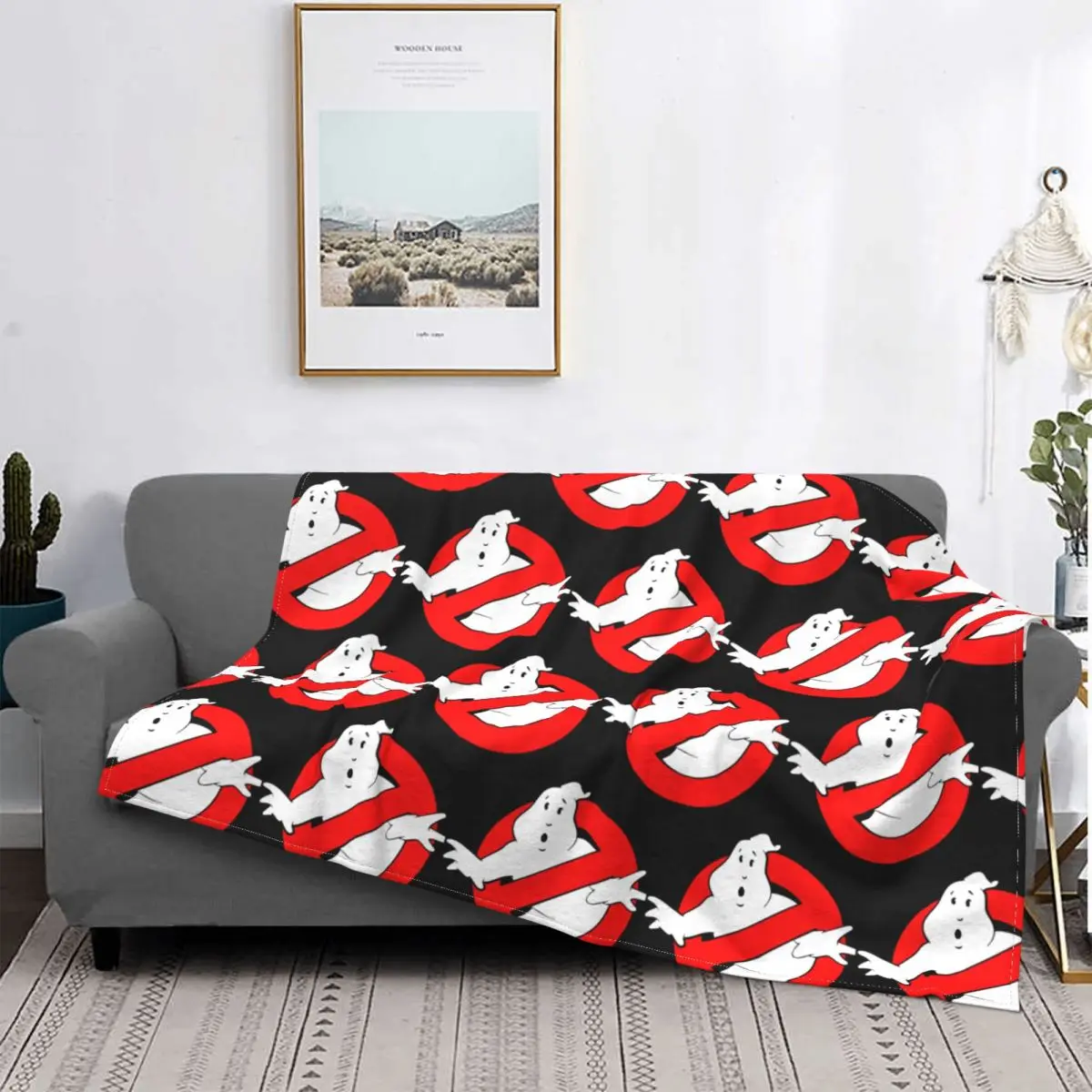 Ghost Busters Blanket Flannel Summer Air Conditioning Ghostbusters Movie Thin Throw Blankets for Bed Couch Plush Thin Quilt