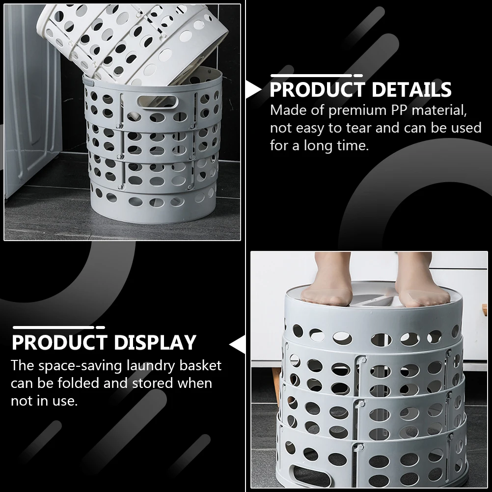 

Large Capacity Laundry Basket Baskets Collapsible Storage Bins Clothes Pp Folding for Foldable Child