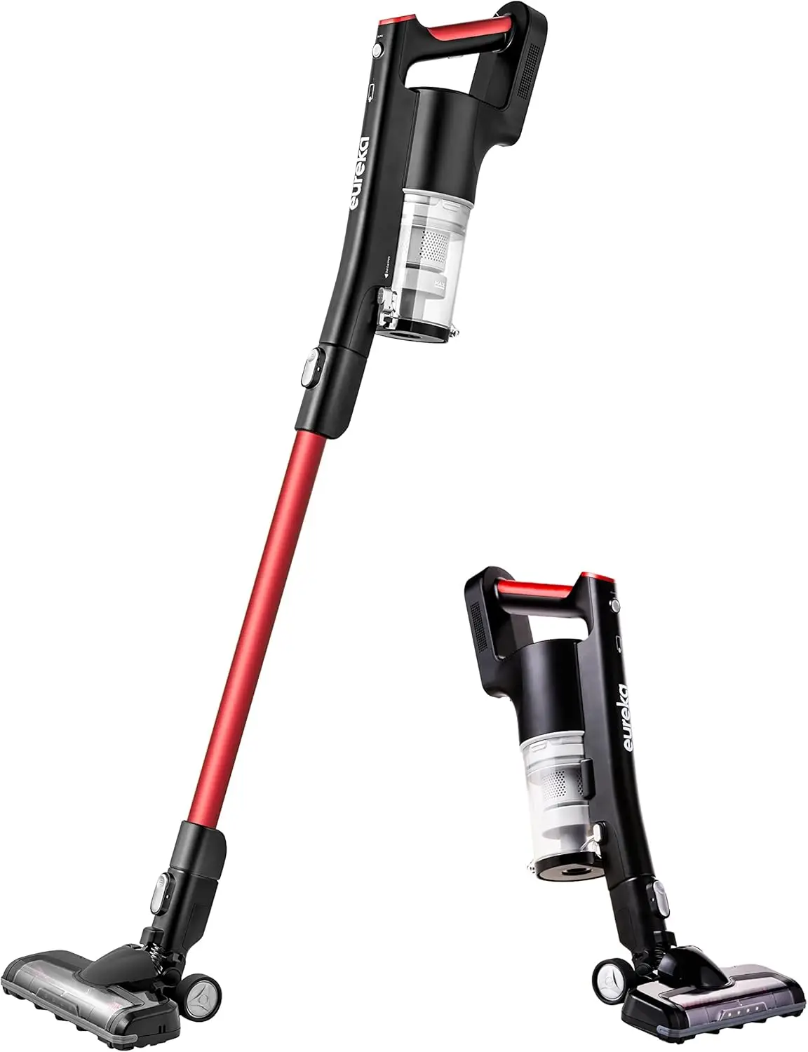 Cordless Stick Vacuum Cleaner, Lightweight for Hardwood Floors and Pet Hair, Rechargeable with LED Lights