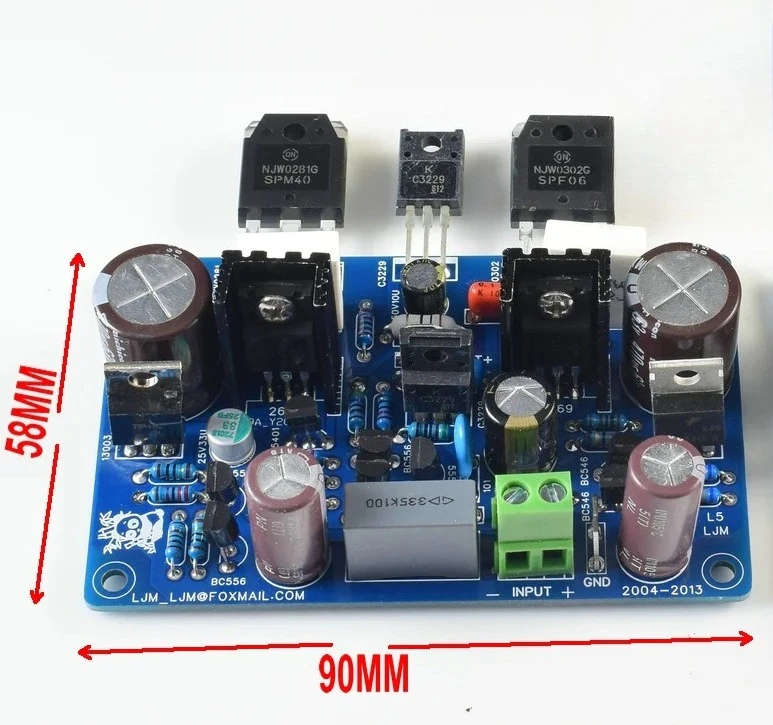 

1 Piece LJM 200W Manual Douglas Self-Audio Brushless Design Class B HiFi Amplifier