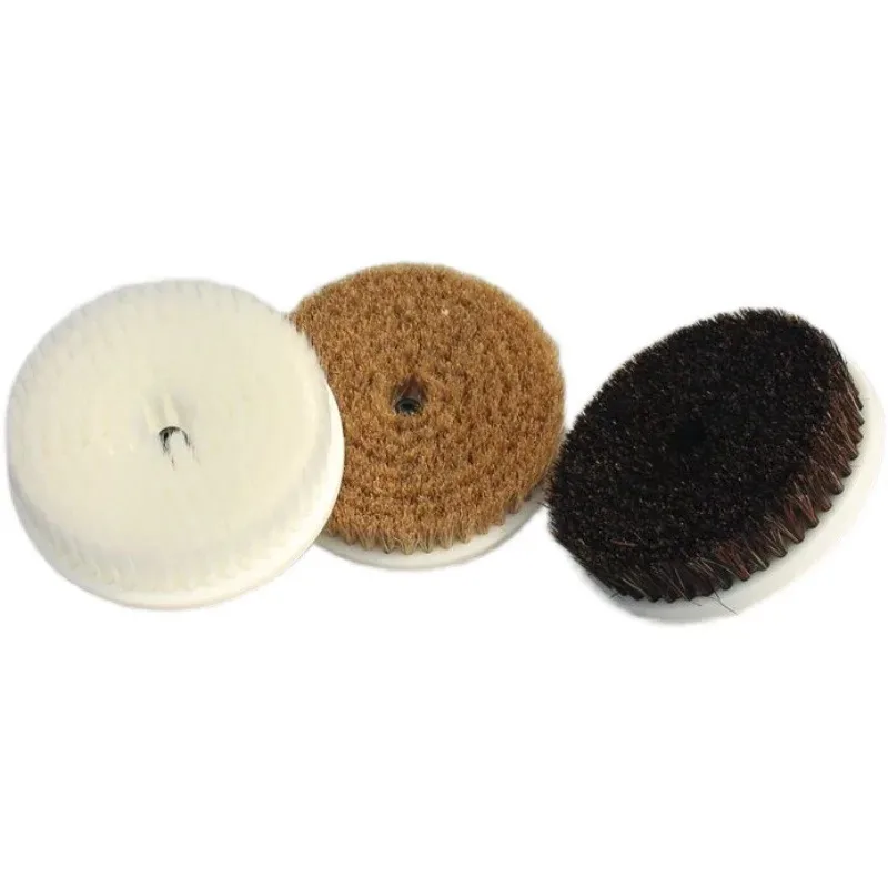 60mm Drill Power Disc Brush Bristles Wool for Leather Plastic Wooden Furniture Car Interiors Cleaning Polishing Scrub with Pole