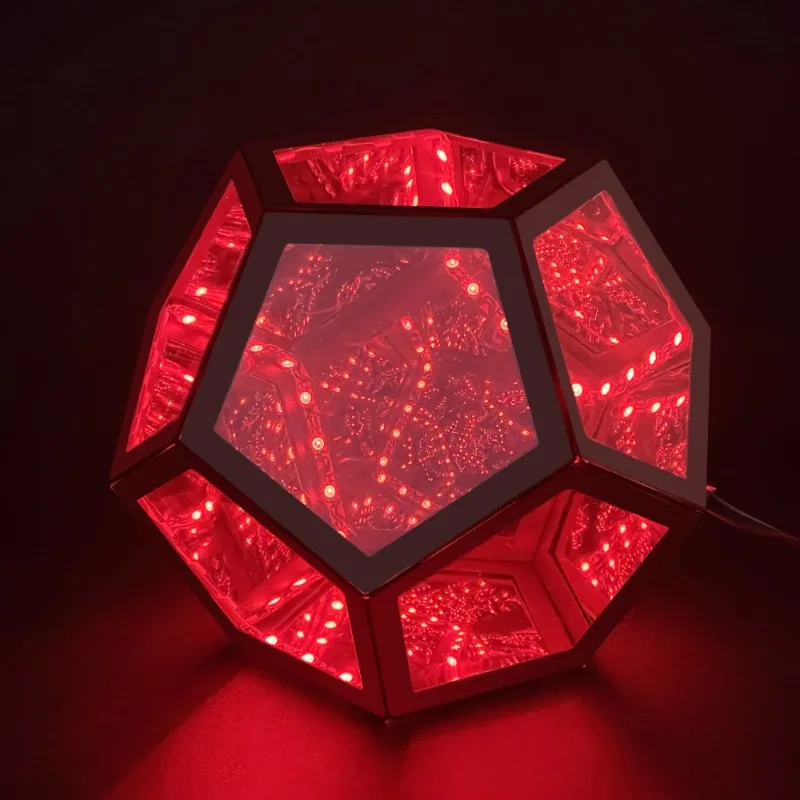 Creative Cool Unlimited Dodecahedron Night Light USB Color Body Art Lamp Home Decoration Ornament Gift Bed Lamp