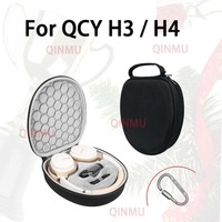 For QCY H3/H4 Headphones Carrying Case, Storage Box, Protective Hard Shell, Dust Bag