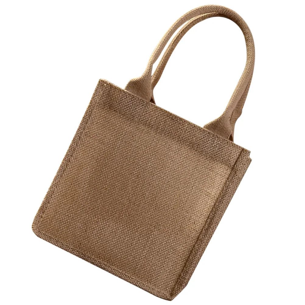 

Reusable Jute Tote Small For Wedding Party Gift Favors Grocery Storage Small Burlap Reusable Burlap Tote Organizer