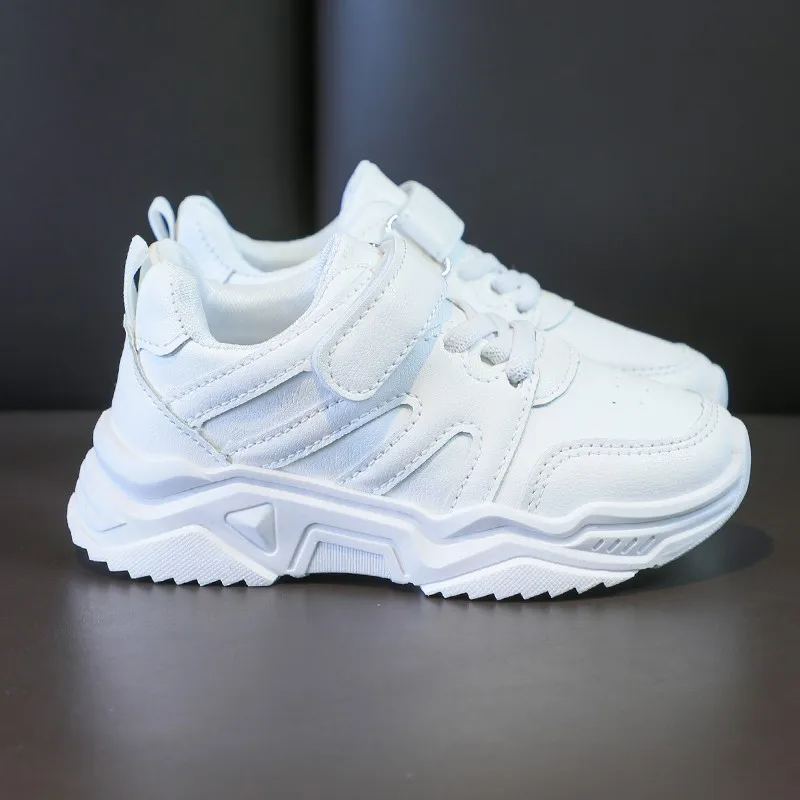 Winter Kids White Sneakers Leisure Platform Light Soft Fashion Boys Girls Sport Shoes Anti slip All-match Children Trainers