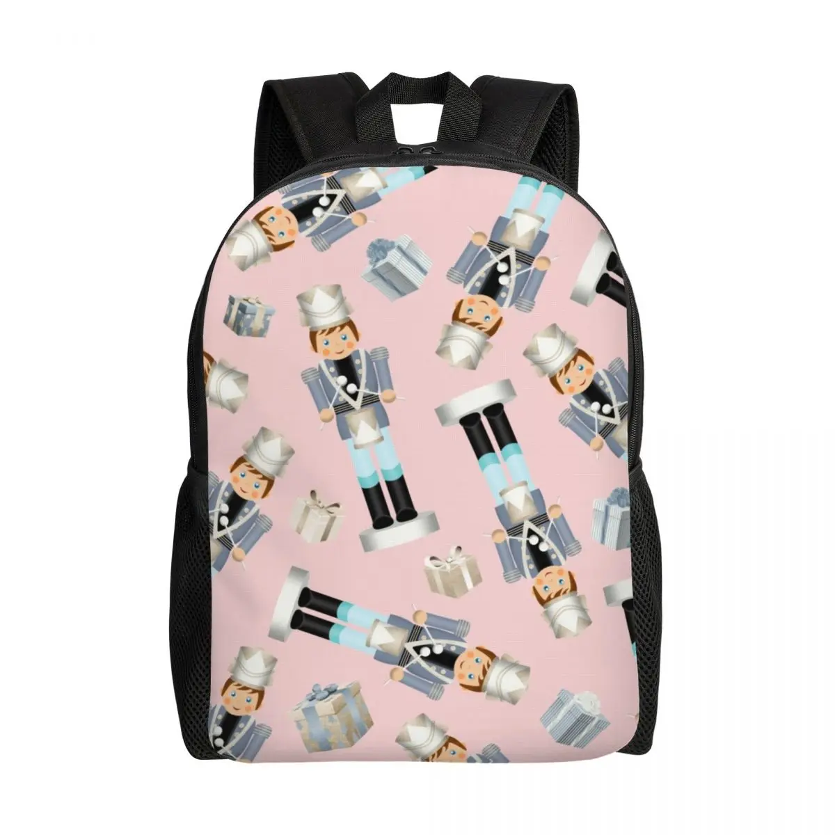 

The Nutcracker Backpacks Water Resistant School College Little Drummer Boy with Christmas Presents Bag Printing Bookbag