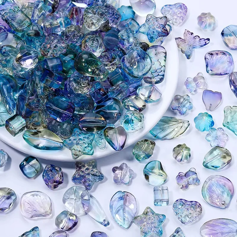 50 gr/los Glas Gemischte Form Perlen Lose Spacer Perlen für Schmuck Machen DIY Armband Halskette Ohrring Handgemachte Handwerk Zubehör