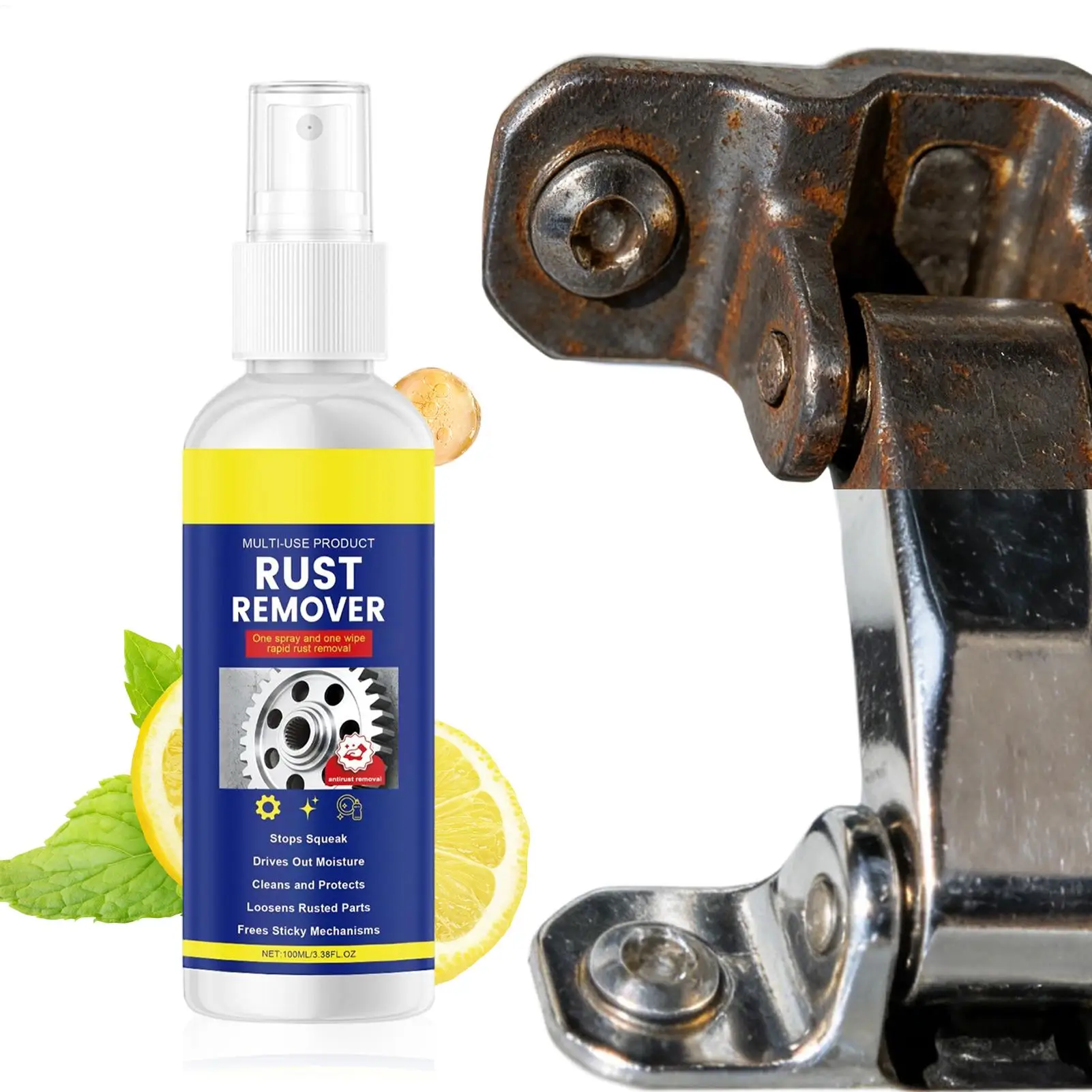 100ml Car Rust Remover Liquid Cleanser Stain Paint Metal Rust Remover For  Toilet Shower Sink Bathtub Tile Bathroom Automotive