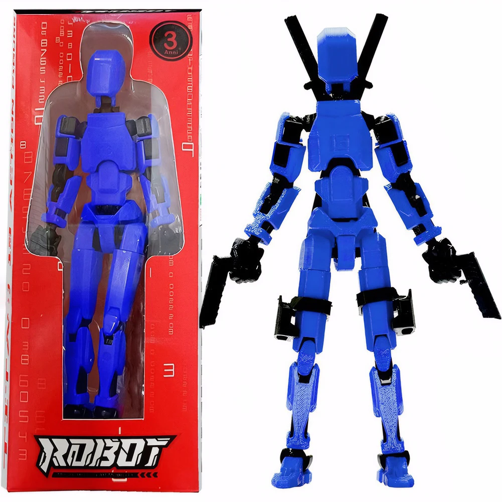 13 Action Figures T13 Figure 3D Printed Multi-Jointed Full Body Movable Robot Toys Lucky Assembly Completed Dummy Toy Gifts