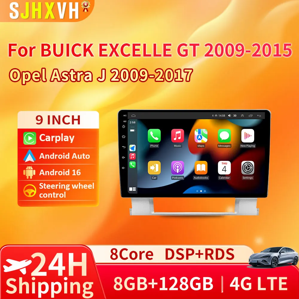 

Android 16 For Buick Excelle 2 2009 - 2015 For Opel Astra J 2009 - 2017 Multimedia Video Player Car Radio Navigation stereo GPS