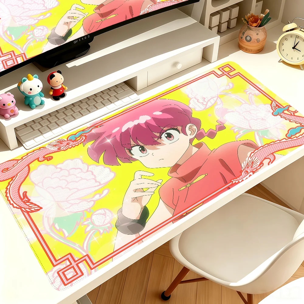 Anime Cute R-Ranma A-Akane Mouse Pad Large Non-slip Lockedge Desktop Computer Desk Mat Keyboard MousePad Office Gamer Student