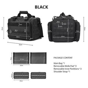 حقيبة تخزين مجموعة البندقية التكتيكية ، نظام الرخوة ، ملحق الصيد في الهواء الطلق ، حقيبة بندقية نايلون ، أداة مسدس ، حزمة كتف ، قناص أسود أفضل 12 حقيبة مسدس مبيعة - رقم 9