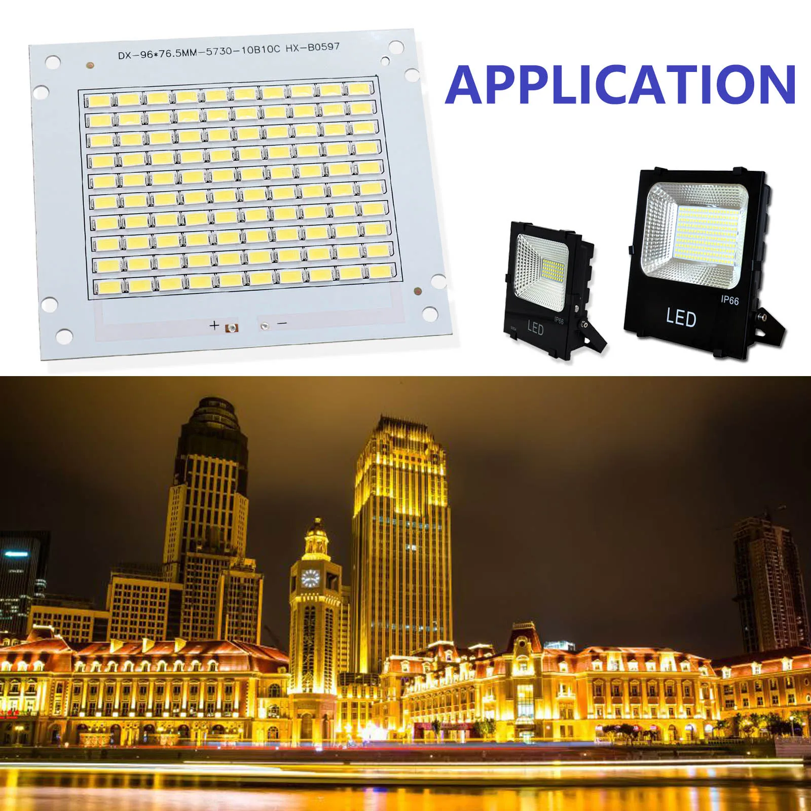 50W LED SMD 5730 Chip Epistar PCB DC30-32V 1450mA LED COB Beads LED Floodlight Outdoor Lighting Spotlight DIY