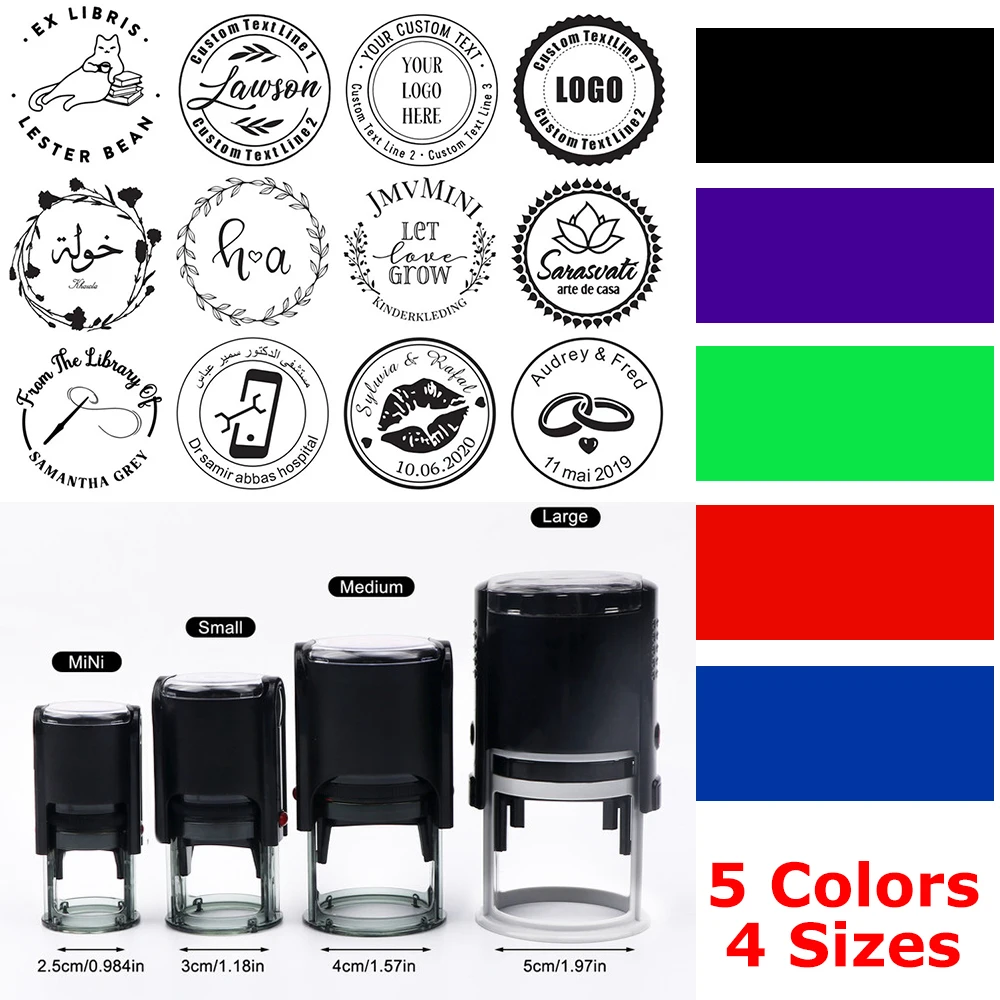 

Customized Self-Inking Stamp Personalized Press-Type Logo Design Inking-Stamp Diy Wedding Invitation Paper Card Scrapbooking