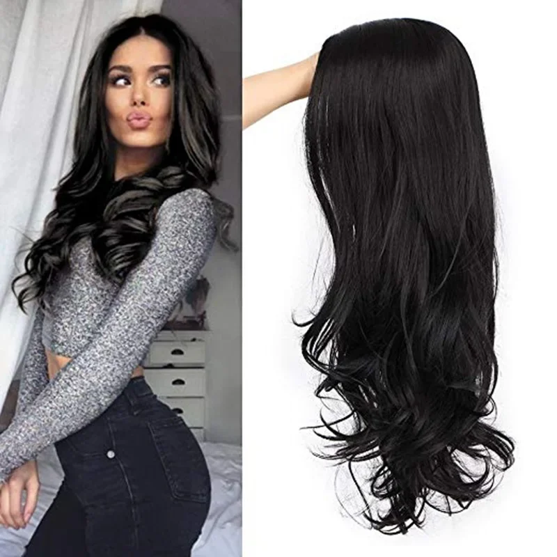 

Wig, European and American long curly hair wig, women's medium, big wave chemical fiber headgear