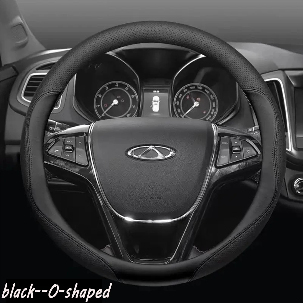 

For Chery Tiggo 8 Pro Chery Tiggo 7 Pro Accessories Car Steering Wheel Cover Leather Steering Wheel Anti-slip Decor Protection