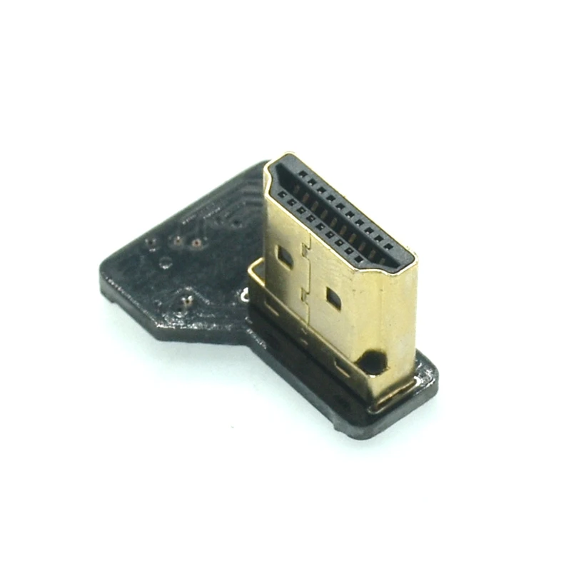 A6 FPV 마이크로 HDMI 호환 미니 HD 90 도 왼쪽 아래 어댑터, FPC 리본 플랫 HDMI 케이블 피치, 20 핀 플러그 커넥터, 5cm-100cm