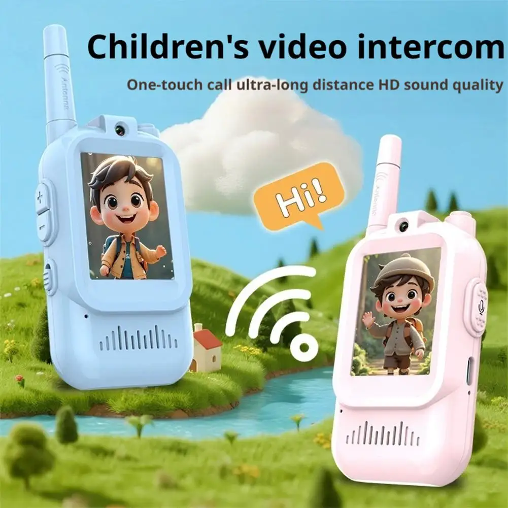 Children'S Video Walkie-Talkie Gift Birthday Rechargeable  Children'S Walkie Talkie Cartoon Pager Parent-Child Toys