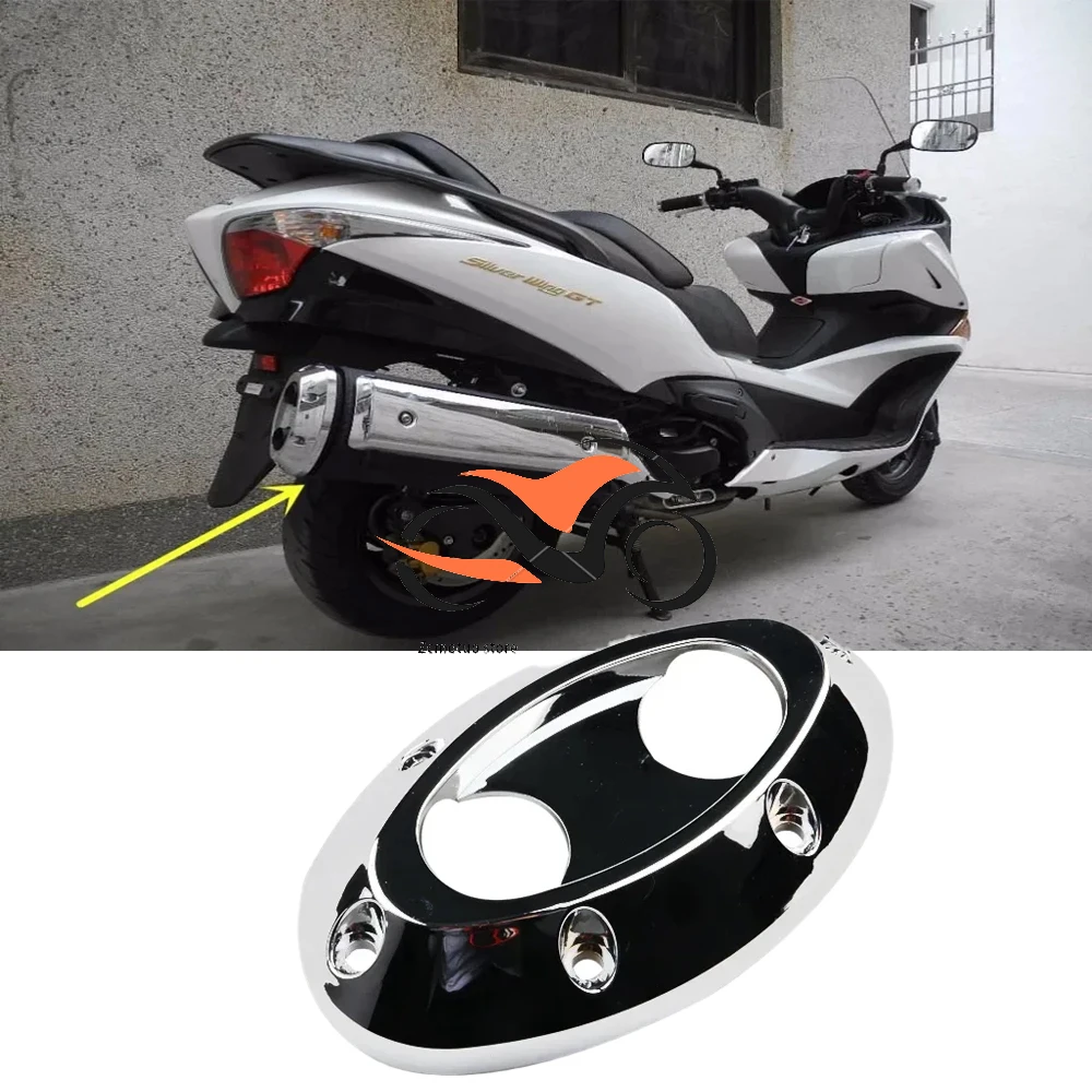 For Honda SilverWing/GT 600/400 Motorcycle Cruise Scooter plating Muffler Insulation Pipe Cover Muffler Cover