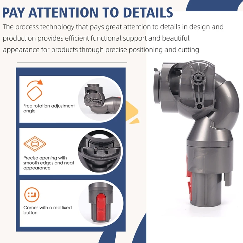 Hot Sale-Direct Drive Suction Head Joint Connector Adapter Set For Dyson V7 V8 V10V11 Vacuum Parts With Ball Wheels Side Cover