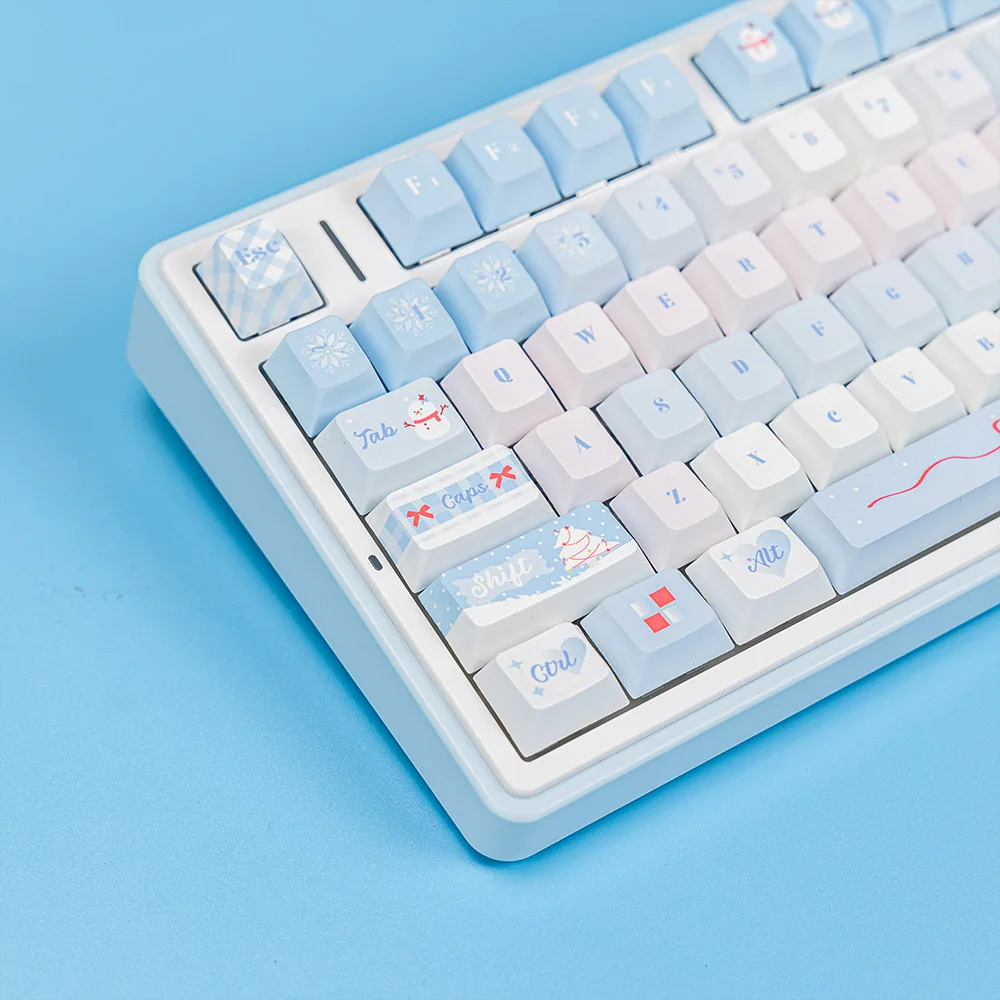 

In the winter theme keycaps Alice keyboard keycaps five-sided sublimation original height 146 keys