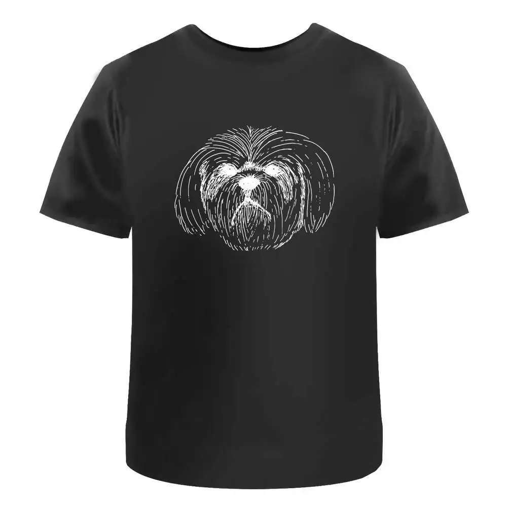 Camisetas de algodón para hombre/mujer Lhasa Apso Head'
