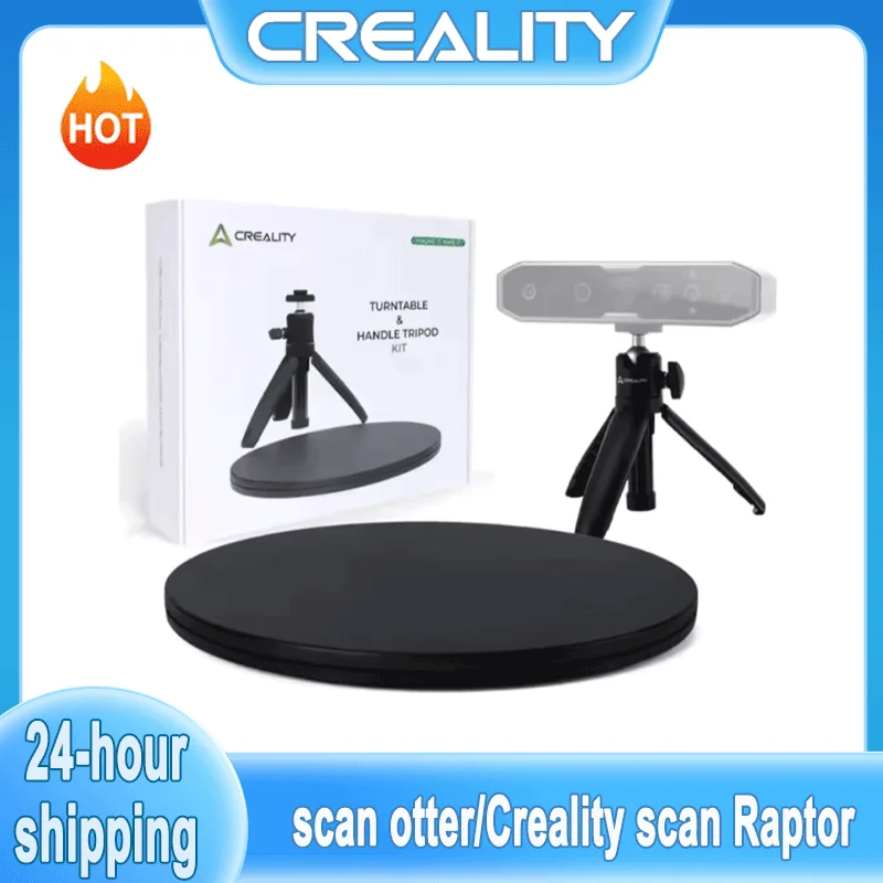 Creality CR-Scanner Otter/Raptor 3D-Scanner-Kit mit Drehteller und Griff - Einfaches Scannen für glatte kleine bis mittelgroße Objekte