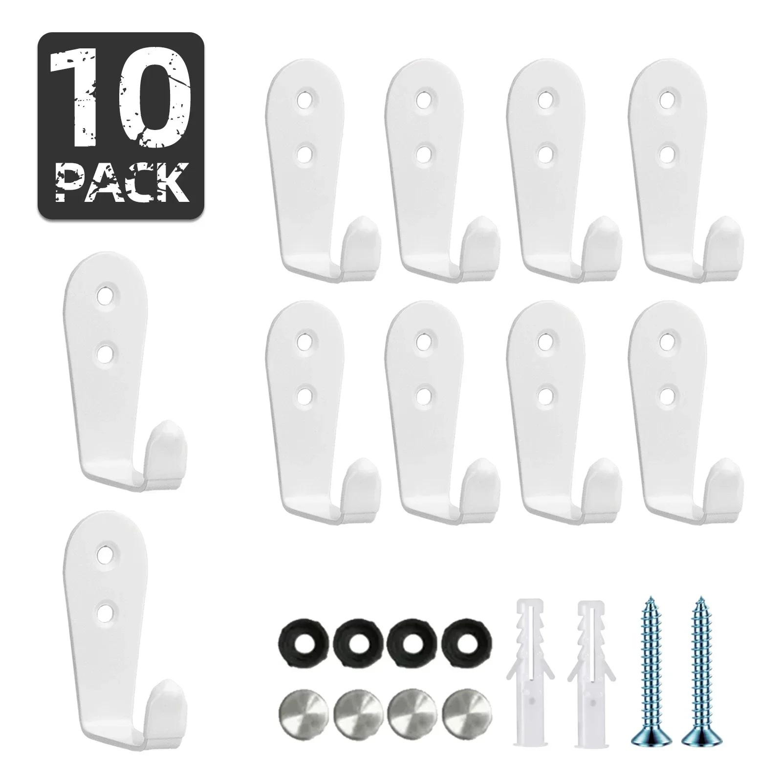 

Крючки Настенное крепление, набор крючков с одним входом Прочные крючки из нержавеющей стали, металлические крючки для подвешивания одежды, курток, халатов