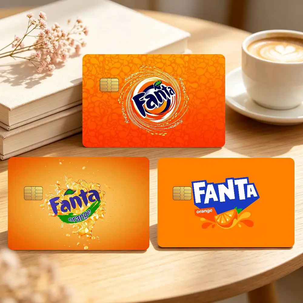 Fashion Drink F-FantaS Logo Credit Card Skin Stickers For Bank Bus Metro Cards Waterproof Anti-Scratch Gift 4PCS