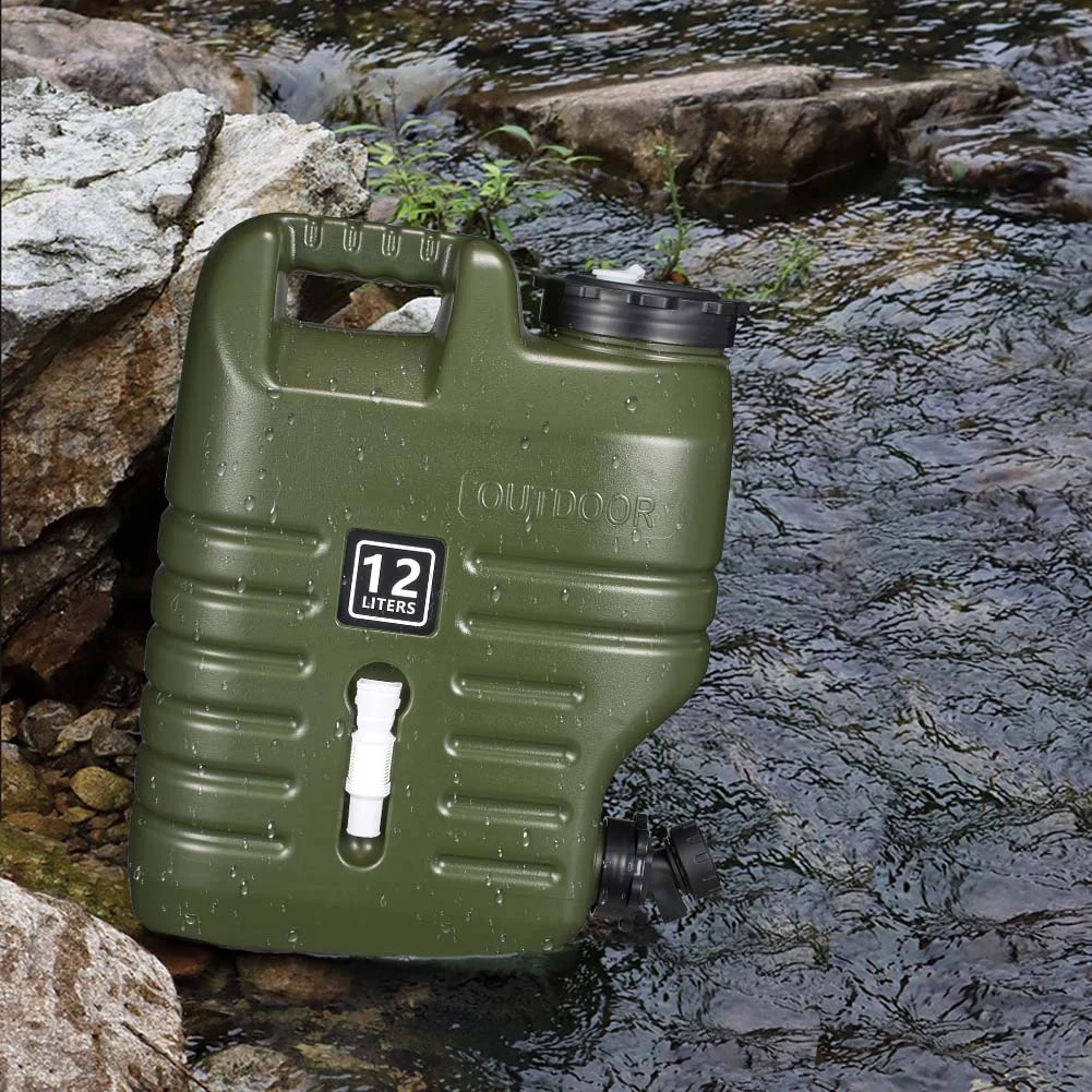 

12L Car Water Storage Container Portable Water Bucket No Leakage For Touring Car Camping Trip Cross-country Hiking